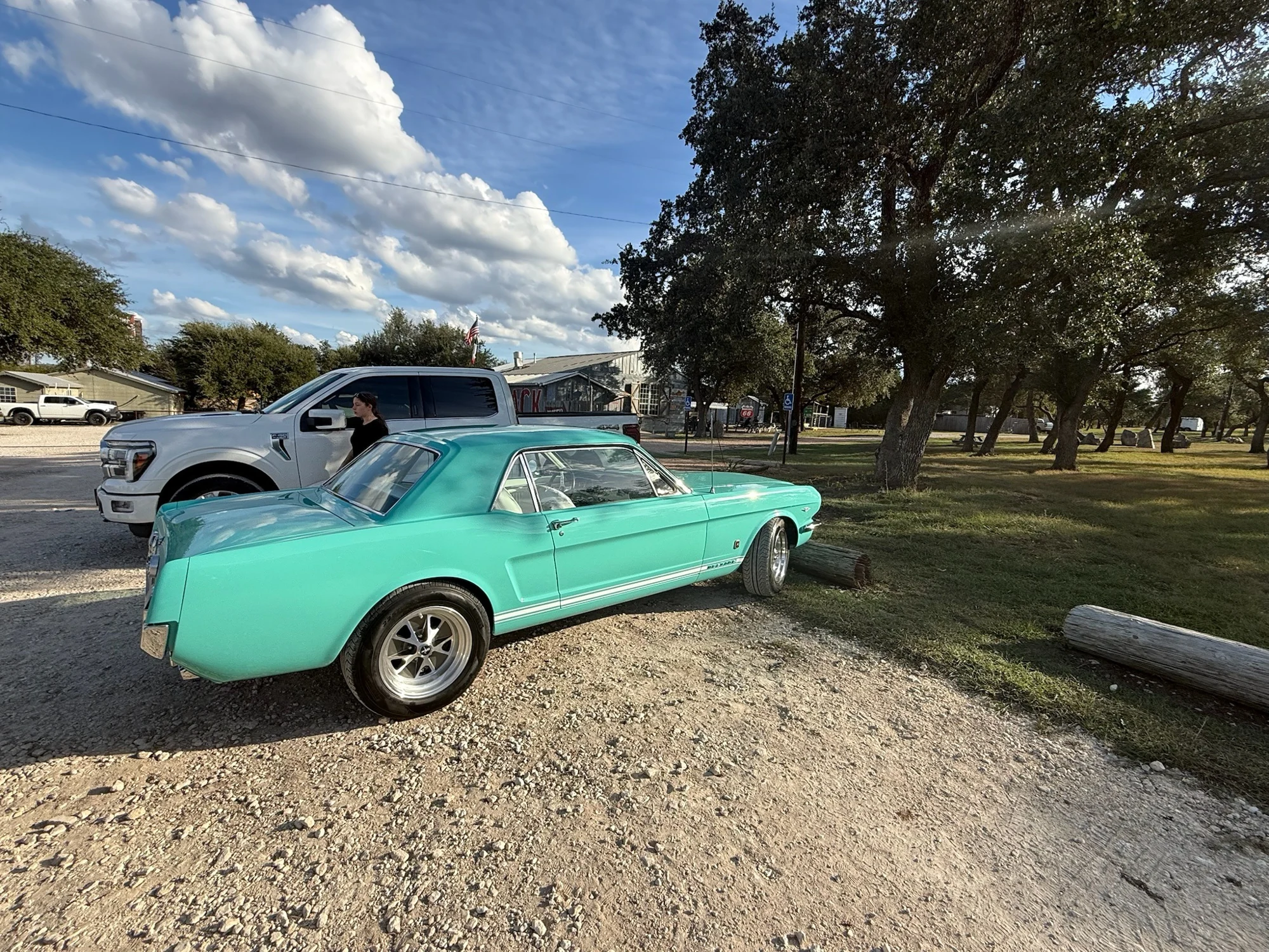 Vivian’s finished turquoise body and white interior