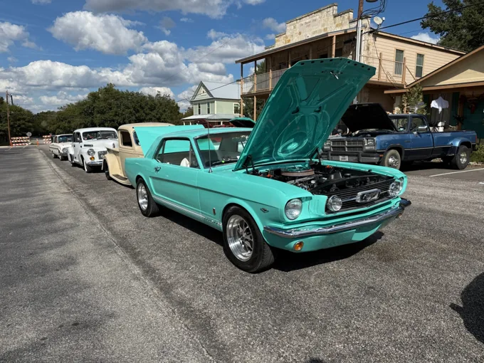 Vivian at a car show